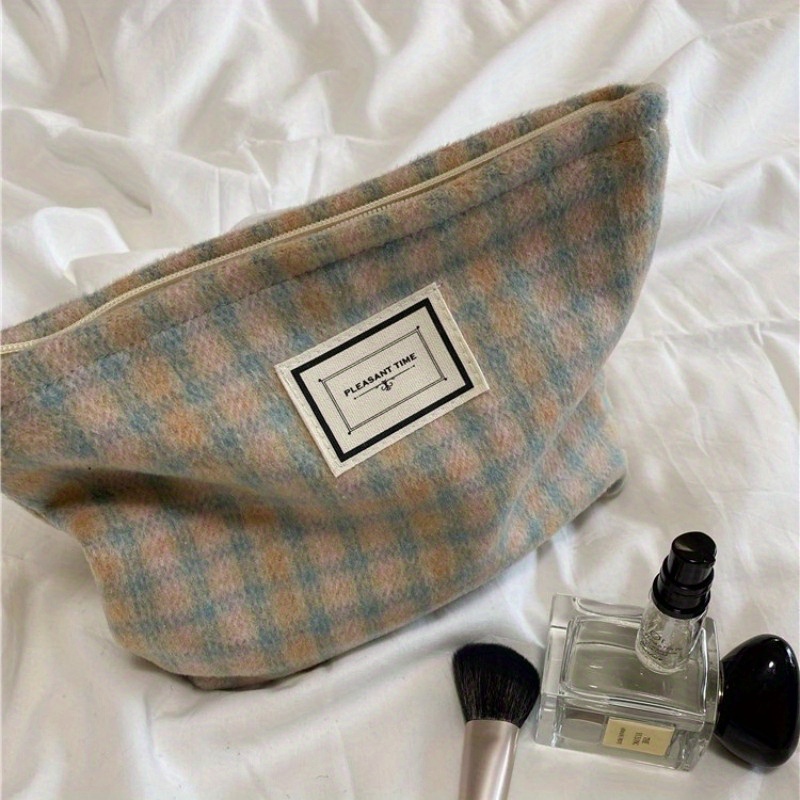 Large Canvas Makeup Bag Zipper Travel Toiletry Organizer