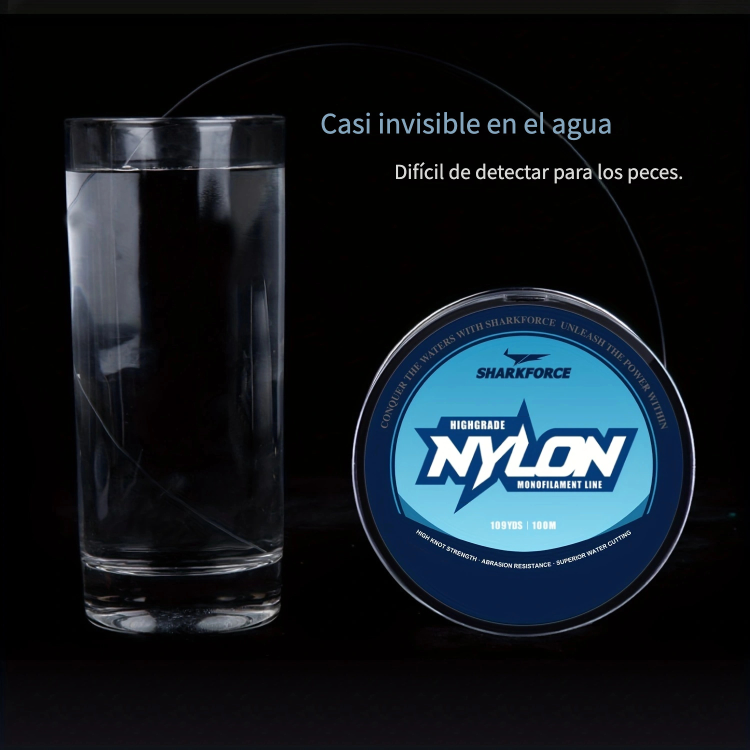 Línea Pesca 7 40lb Monofilamento Nylon Transparente Líder - Temu