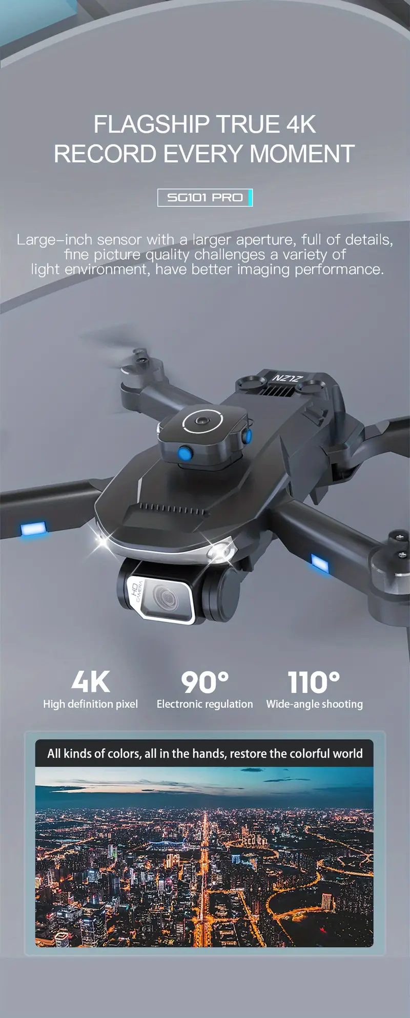 gps drone 360 radar obstacle avoidance brushless motor dual camera with 5g image transmission 4k pixels gps optical flow positioning dual mode details 3