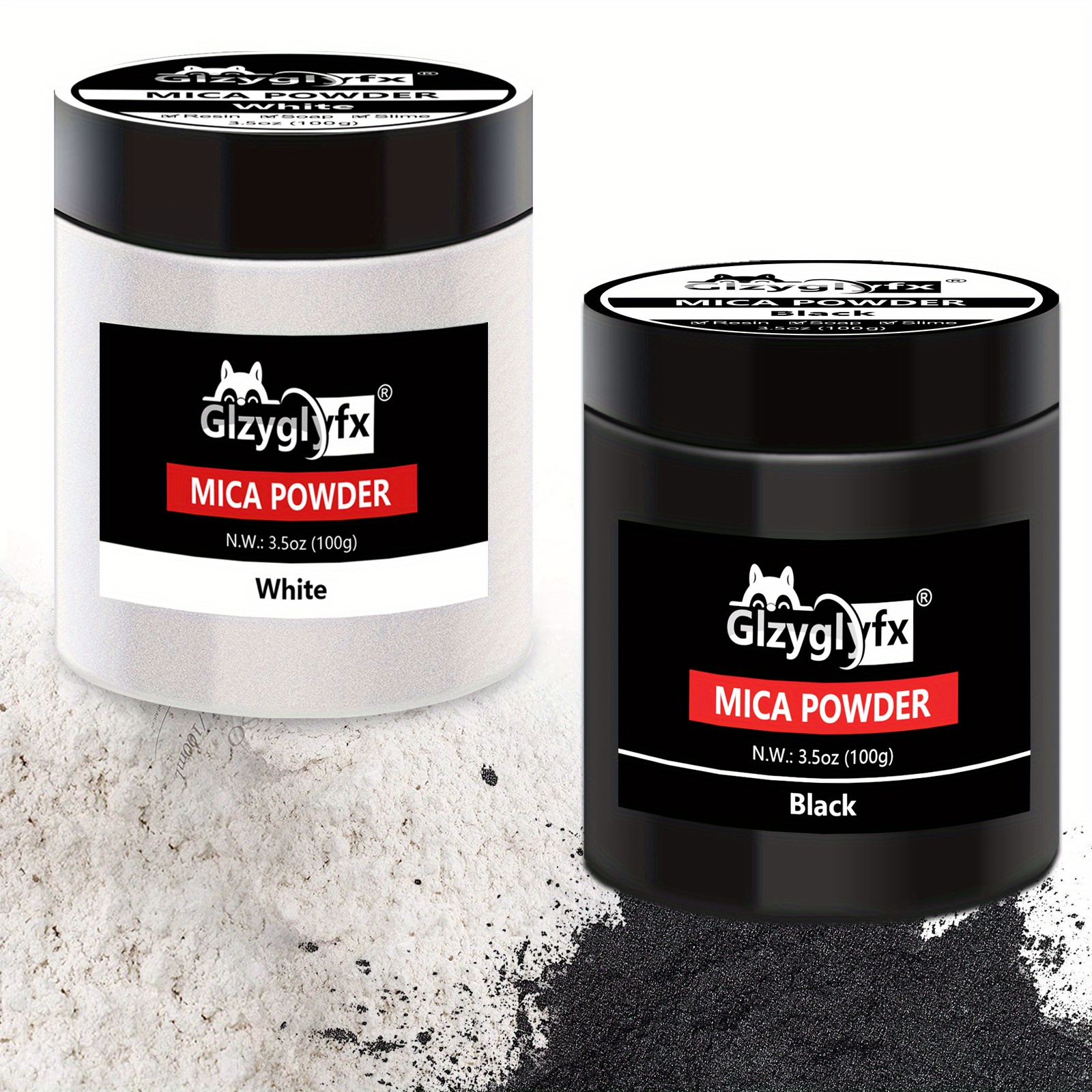 White And Black Mica Powder /jar For Epoxy Resin, Pigment Powder - Resin Mica  Powder For Candle Making, Resin Powder - Pigment Powder For Epoxy Resin,  Mica Powder For Resin Pigment Powder 