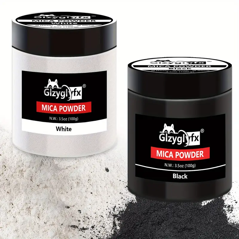 White And Black Mica Powder /jar For Epoxy Resin Pigment - Temu Netherlands