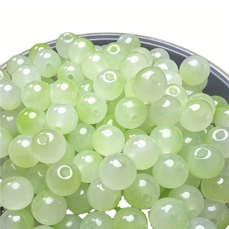 Random Color Mixing Glass Imitation Jade Bead Gradient Dual - Temu