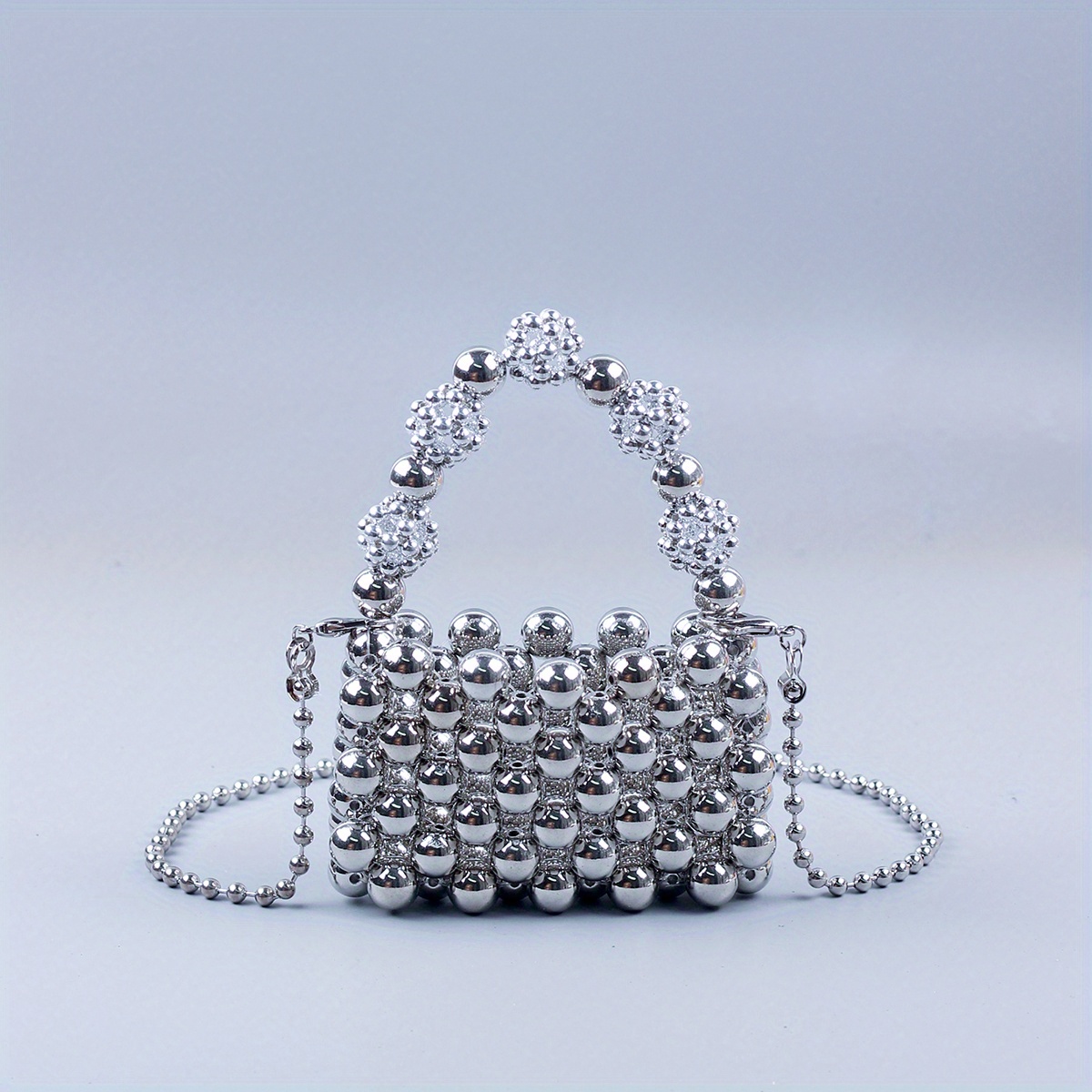 Crystal Beaded Crossbody Clutch Purse