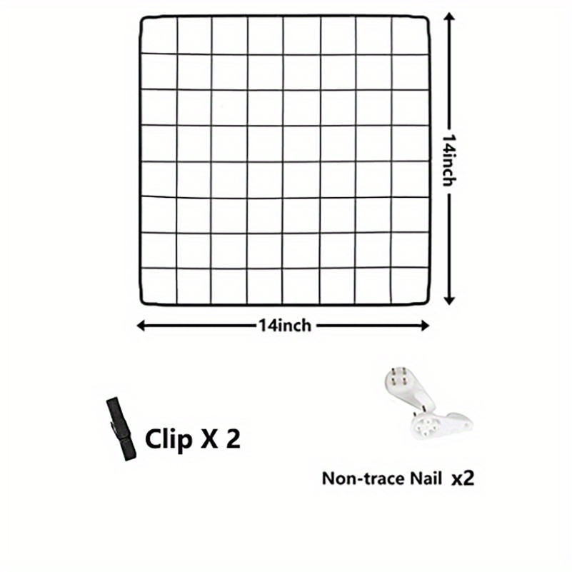 1 Pièce Panneau De Grille Murale De 18*14 Pouces, Mur De Photos En Fil De  Fer En Fer, Étagère De Rangement Montable Pour Chambre, Dortoir, Planche  D'affichage De Bureau, Événement De Retour