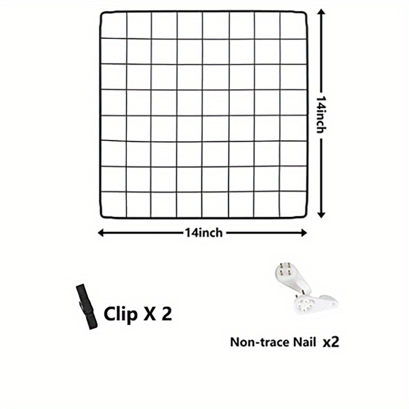 5pcs Decorative Wall Grid Wire Wall Grid Panel Picture Display