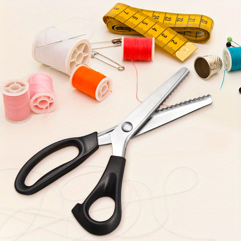 1pc Pinking Shears For Fabric Cutting Sewing Pinking Shears Zig Zag