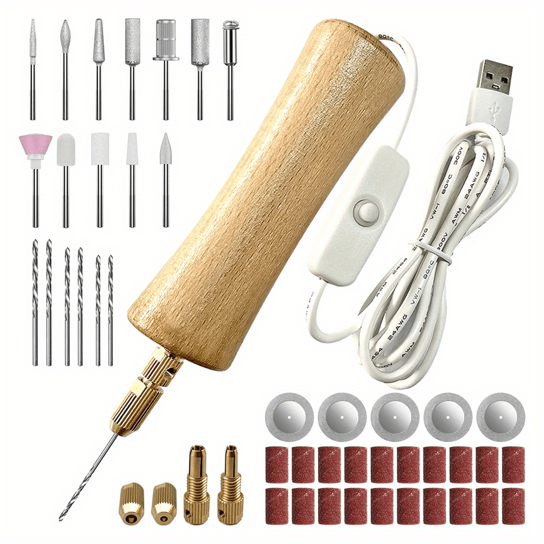 12 Piece Jewelry Making Metal Beading Tool Set w/Wooden Handle and Stand