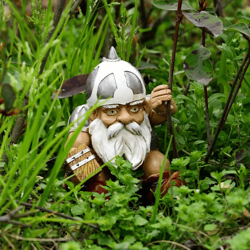 1pc Viking Victor Norse Dwarf Garden Gnome Resina Ornamento - Temu Chile