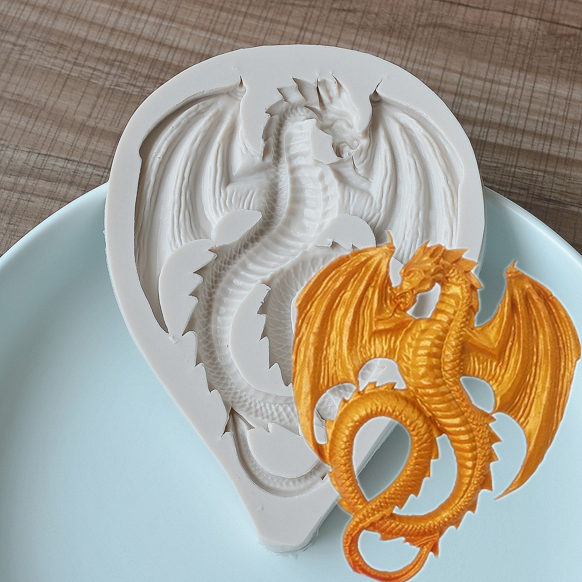 3d Dragon Chocolate Mold Silicone Candy Mold For Diy Cake - Temu