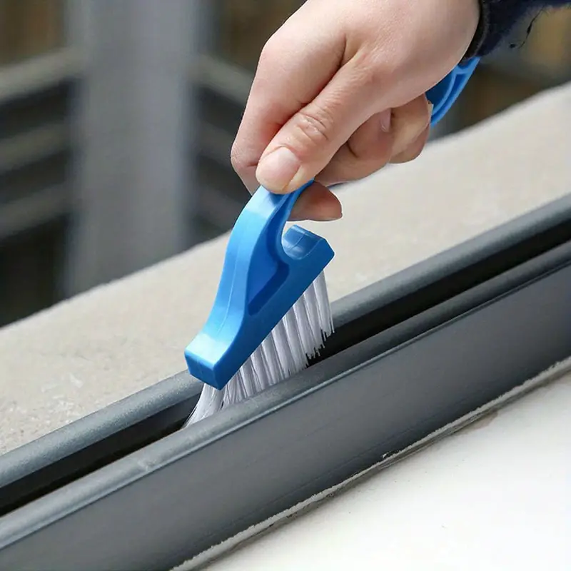 Hand-held Groove Cleaning Tools Door Window Track Kitchen Cleaning Brushes  (blue) - Temu
