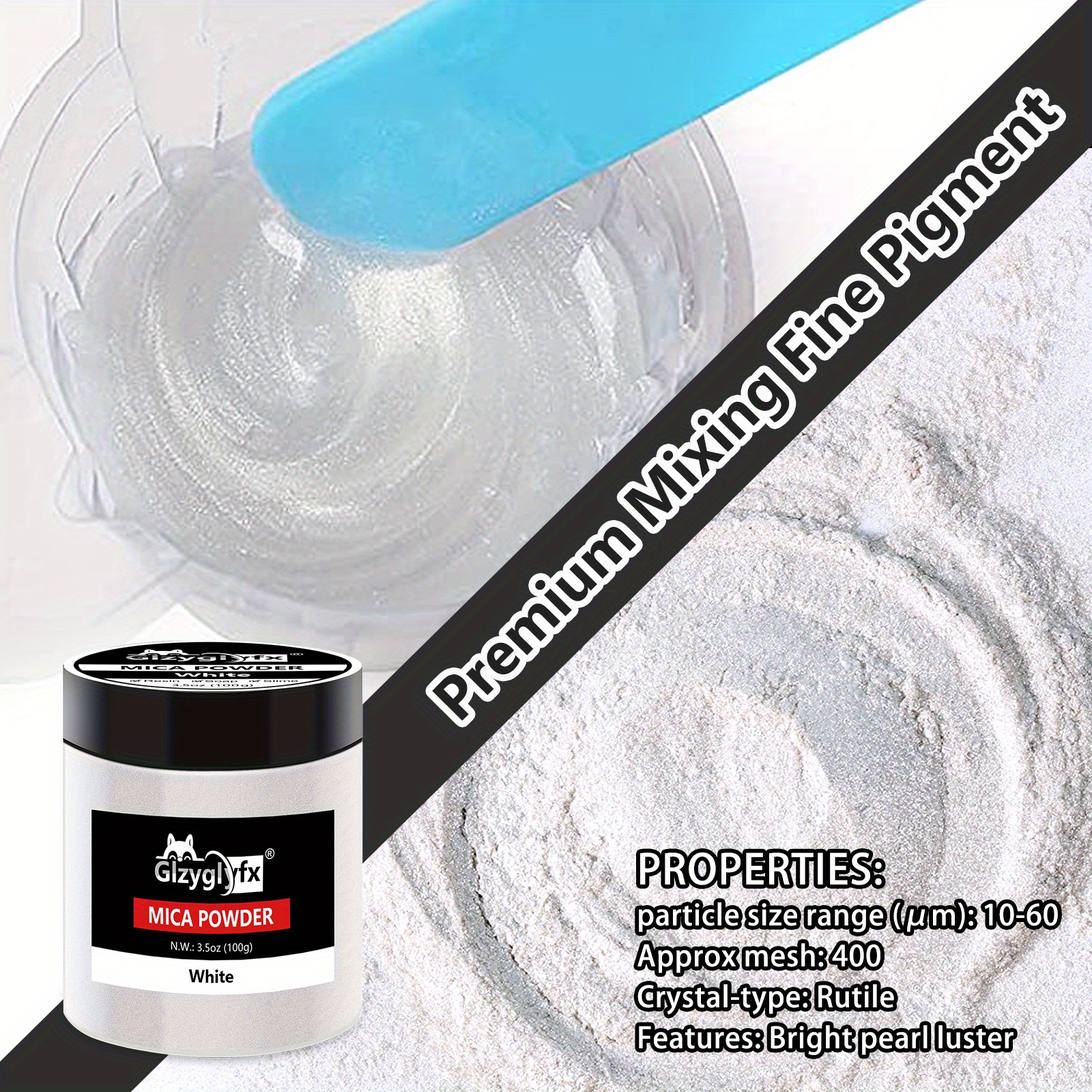 White And Black Mica Powder /jar For Epoxy Resin, Pigment Powder