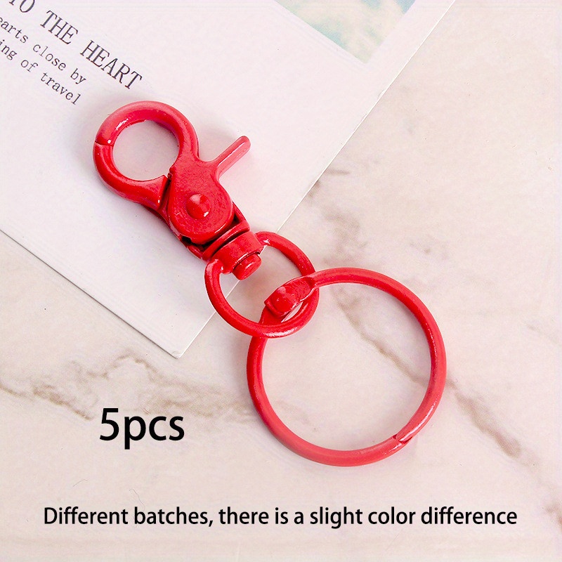 5 Pcs Colorful Keychain Ring Metal Lobster Clasp Clips Bag Car Keychain DIY  Jewelry Bag Hardware Accessories Key Hooks Hook