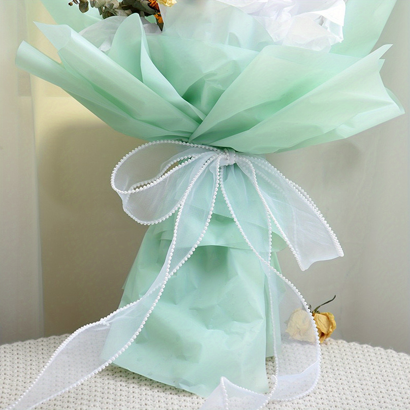 Fish Tail Yarn Ribbon Fresh Flower Bouquet Packaging - Temu United