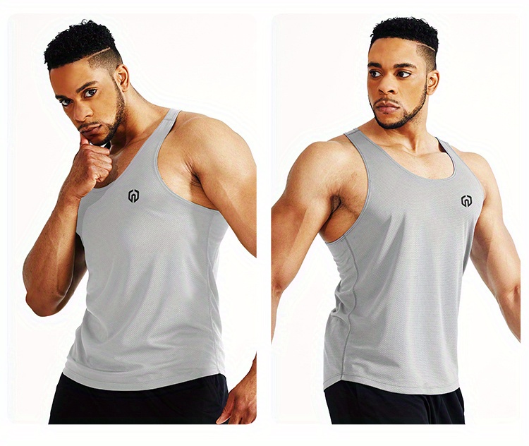 MAWCLOS Men Sleeveless T-shirt Casual Quick Dry Moisture Wicking Pullover  Sport Base Athletic Tank Tops
