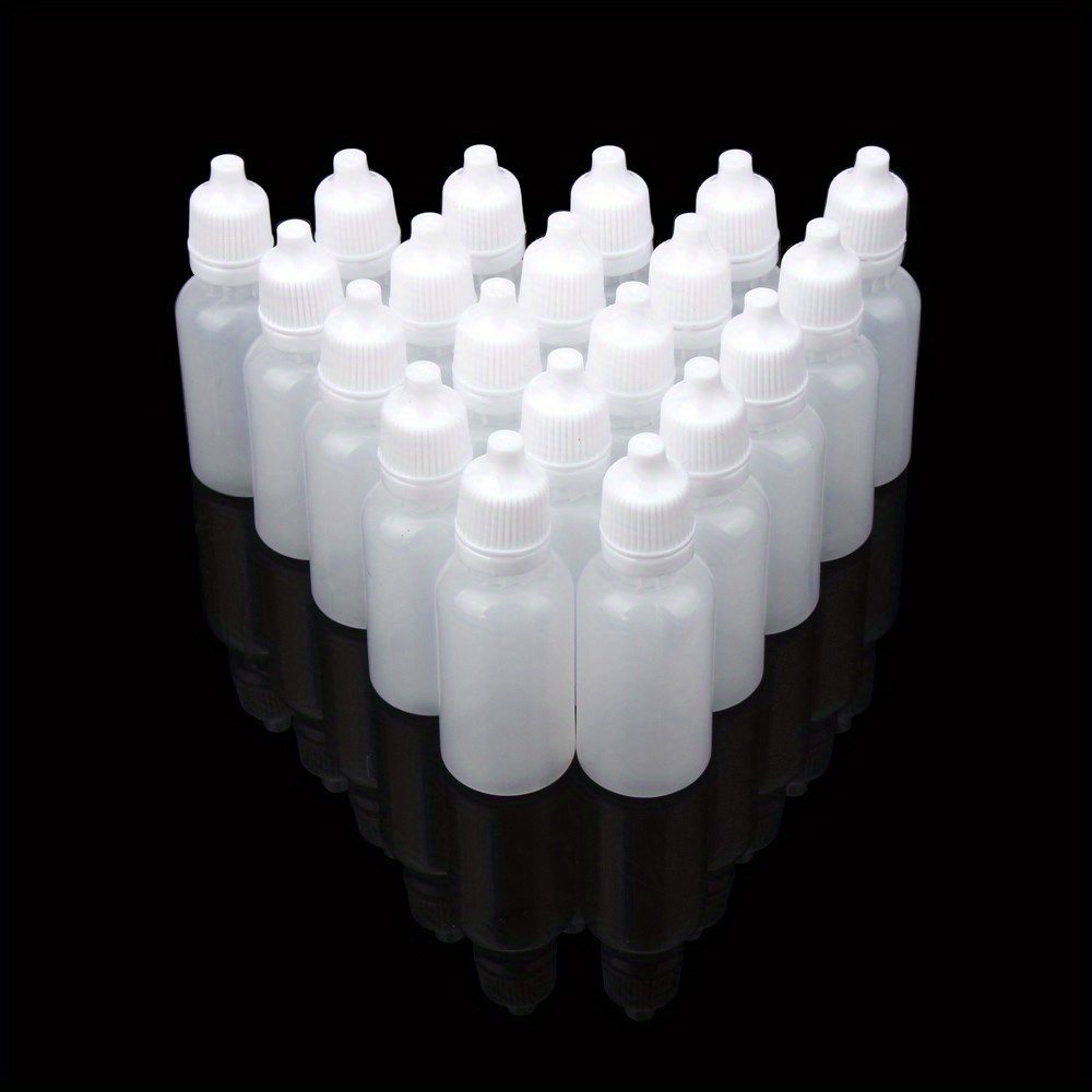 Plastique Compte-gouttes Flacon, 15ml Vide Compressible Œil Liquide Flacon  10Pcs