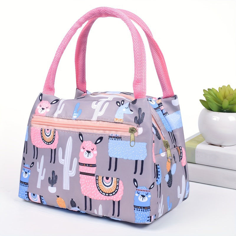 Insulated Lunch Bag, Animals Printed Reusable Lunch Box For Office Work  School Picnic Beach, Leakproof Freezable Cooler Bag With Handle For  Teens/adults For Teenagers And Workers At School, Classroom, Canteen, Back  To