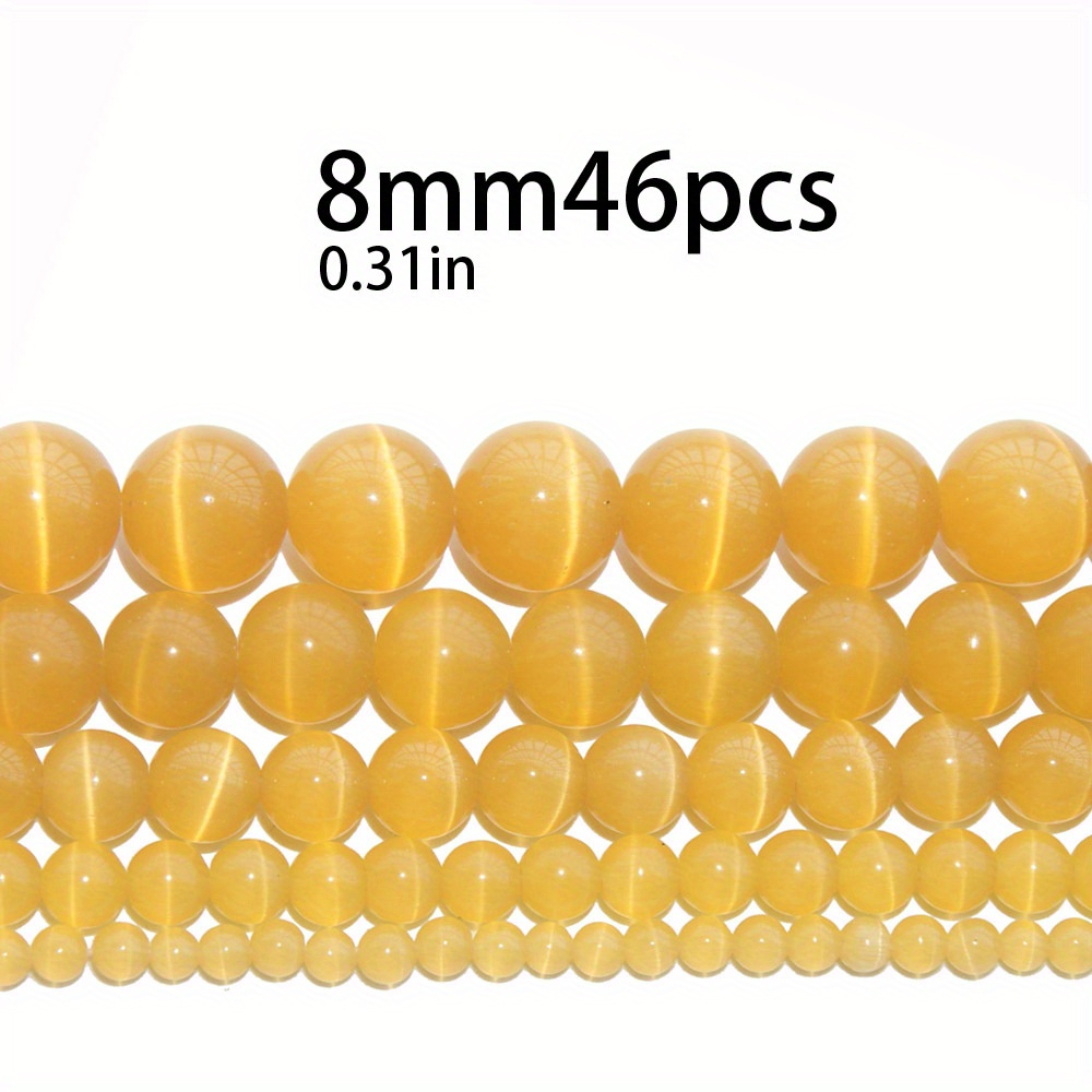 6mm 10mm Golden Cat's Eye Beads for DIY Jewelry Making