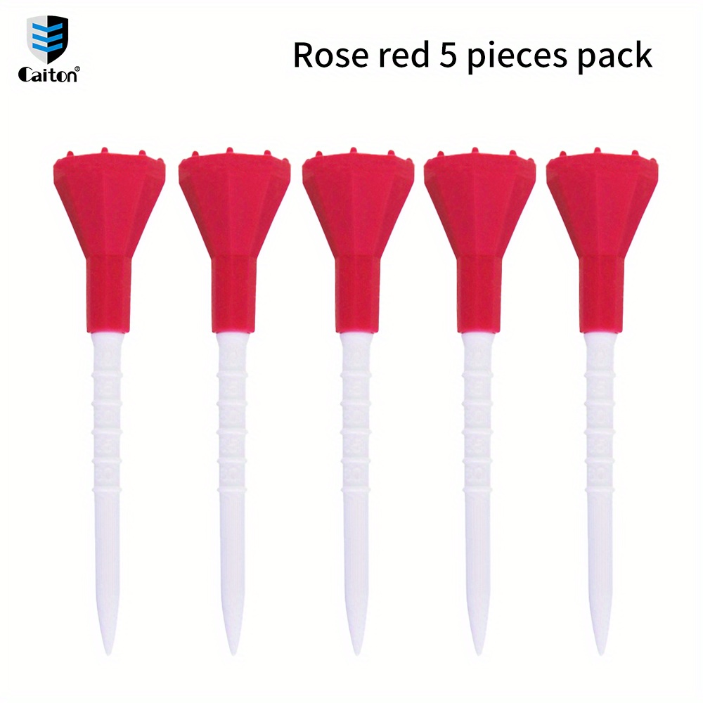 TEMU Caiton 5pcs Golf Tees, 0 Resistance Golf Ball Holder 87mm/3.43in Limit, Multicolor Options, Hit Resistant. Golf Tees, Golf Accessories, Golf