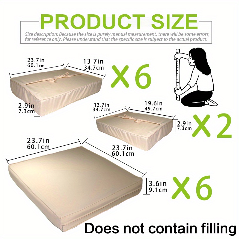 Outdoor Cushion Slipcovers Waterproof Zippered Covers Temu