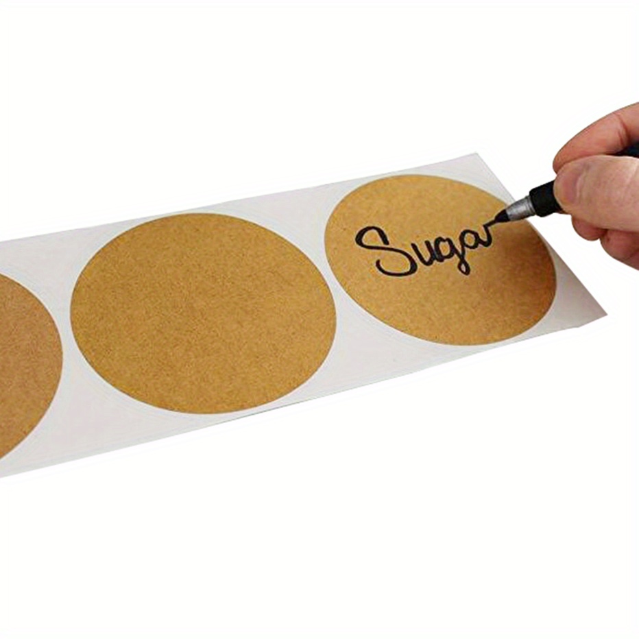 Kraft Paper Stickers Round Shape Blank Labels For Handmade - Temu Australia