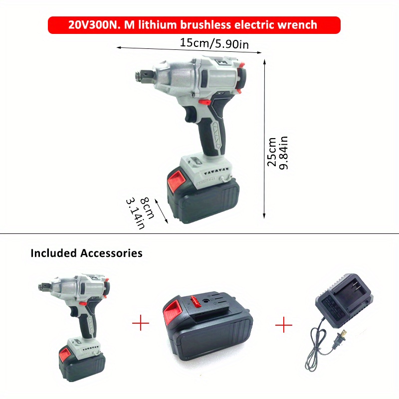 Javn 600n.m 20v Brushless Electric Wrench Socket Li ion - Temu