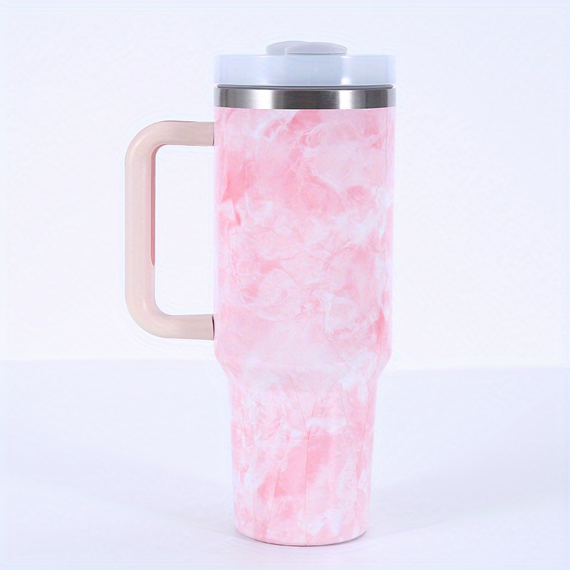 40oz Marble Print Double Wall Stainless Steel Vacuum Tumbler With