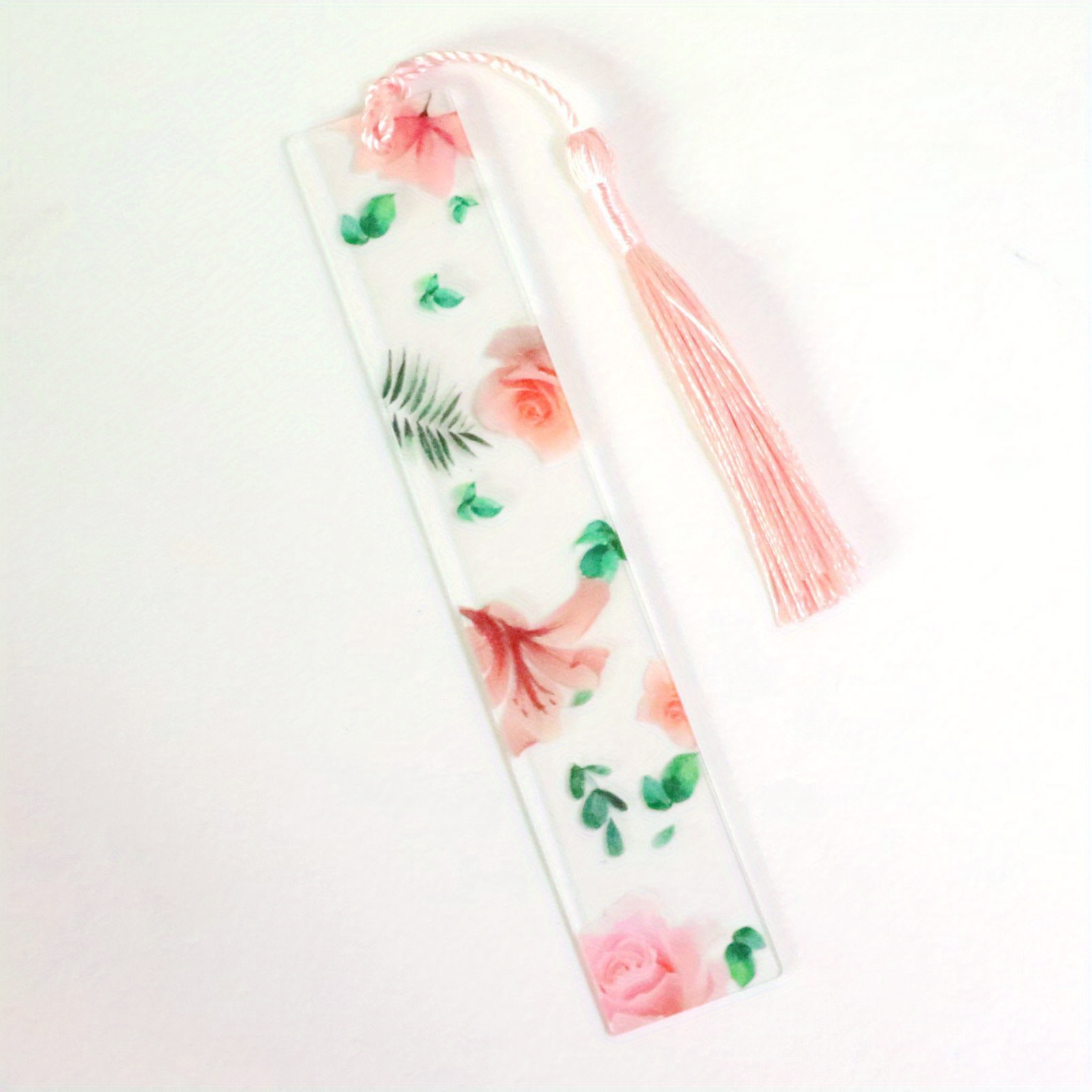 Flower Transparent Acrylic Bookmark - Temu