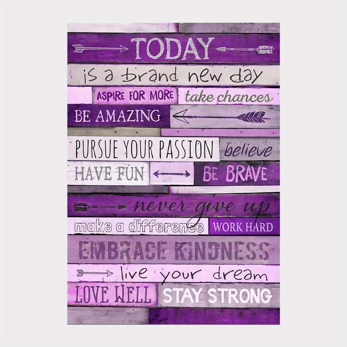 Positive Inspirational Quotes Canvas Wall Art For Home, Living Room
