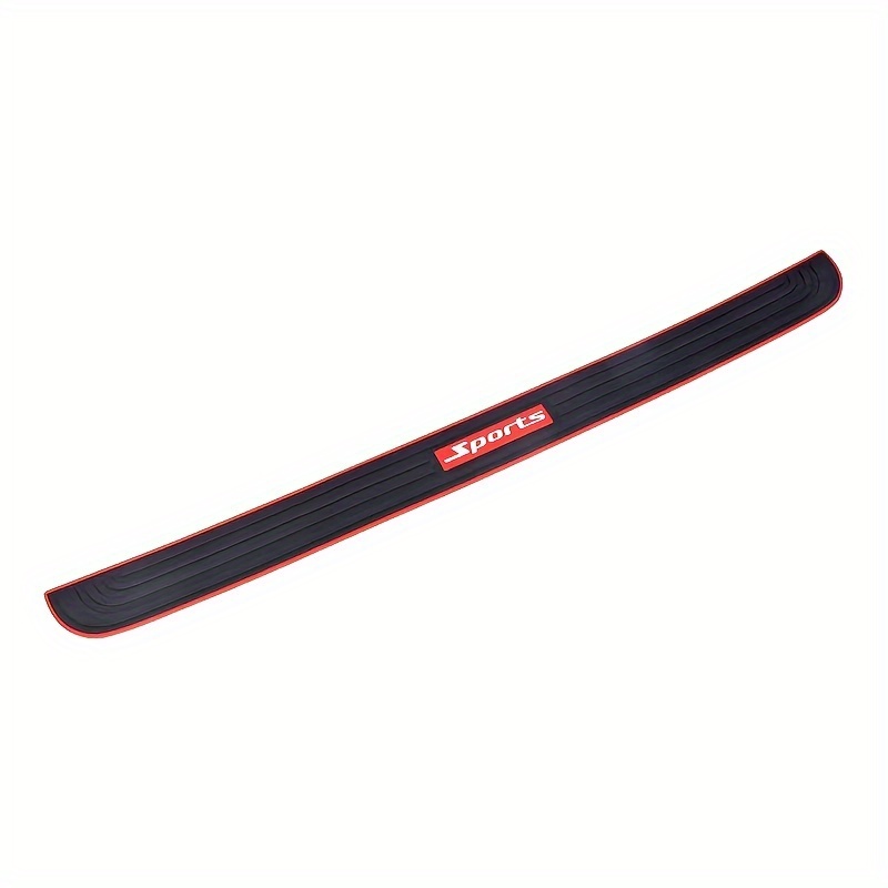 Image of Universal Car Trunk Door Sill Protector, Rubber Strip Sticker Auto Rear Bumper Guard Scratch Protection Bar Black Styling Car Additions, 90cm/35.4in
