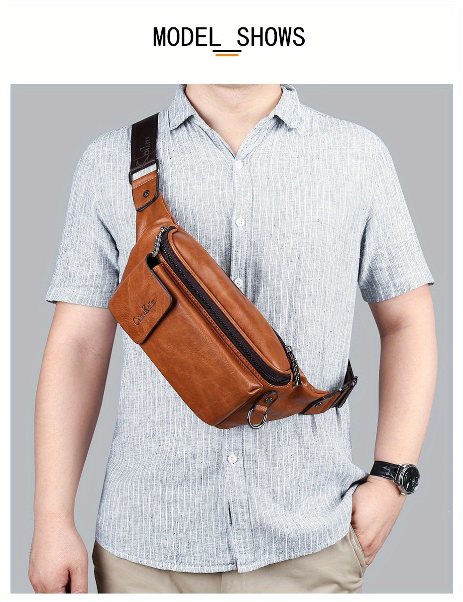 Men's Water Resistant Fashion Waist Bag With Adjustable Strap, Outdoor  Casual Crossbody Bag Shoulder Bag - Temu Philippines