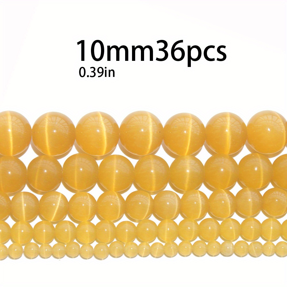 6mm 10mm Golden Cat's Eye Beads for DIY Jewelry Making