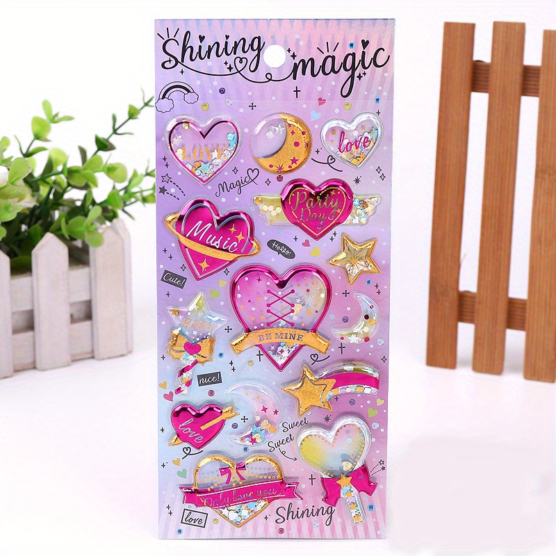 Artificial Diamond Shiny Heart-shaped Diy Stickers For Princess Girls And  Children Cartoon Three-dimensional Crystal Stickers Diamond Stickers Toys  Colorful Decorative Stickers Rave Makeup Stickers - Temu Sweden