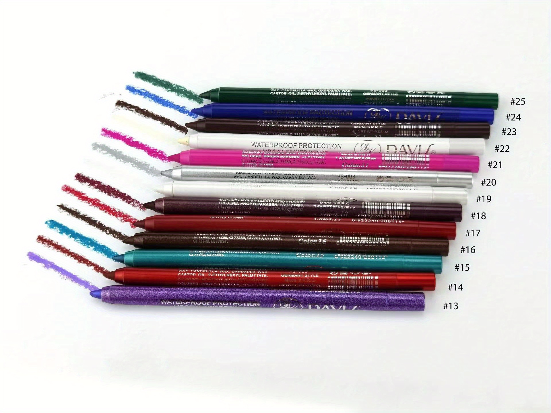 Colorful Eyeliner Pen, Eyeshadow Lip Liner Pen, Waterproof Smudge Proof Pearly Eyeliner Glue Pen