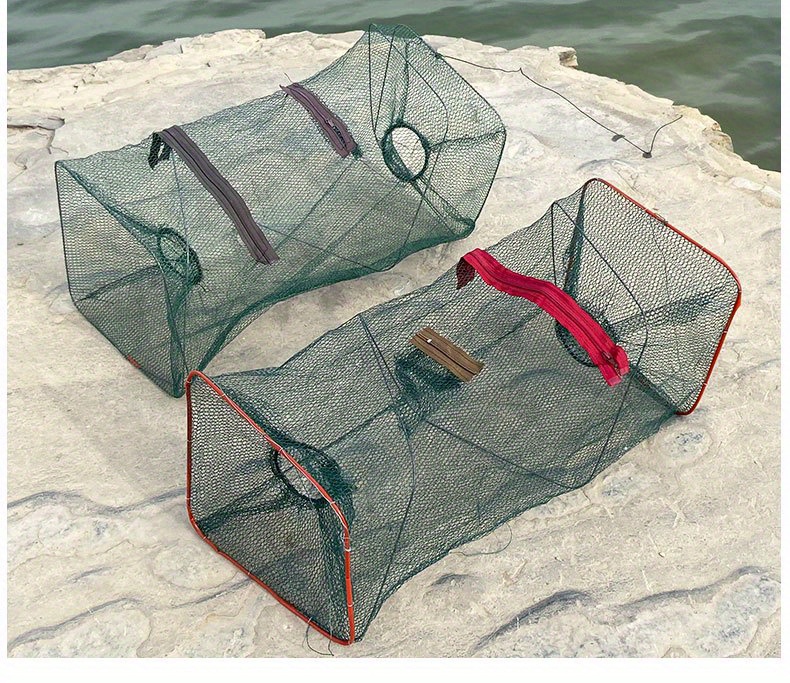 Oubit Foldabe Fishing Cage,Portable Folding Fishing Net Fishing Cage  Fishing Trap Convenient Use