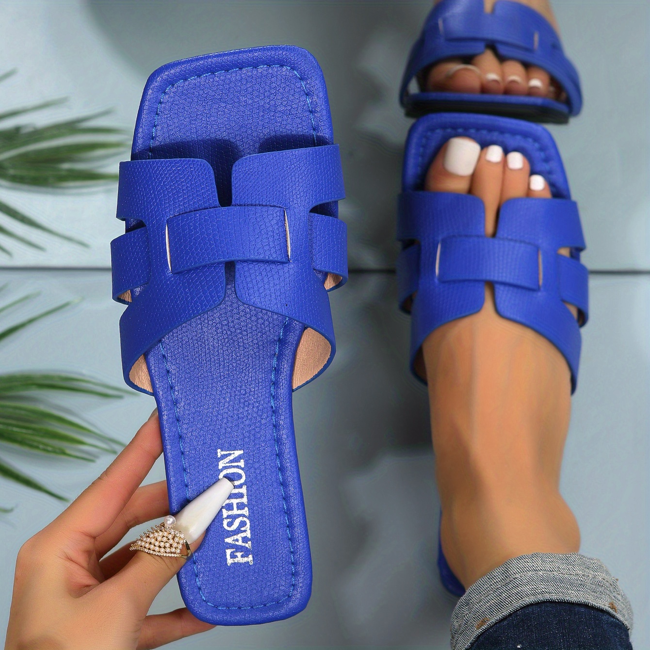 Sandalias discount azul rey