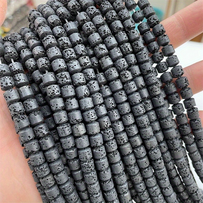 Colorful Volcanic Lava Beads Round Loose Spacer Beads For - Temu