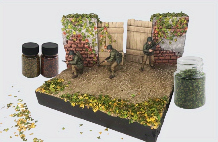 Warmtree Realistic Miniature Leaves Simulation Leaves for DIY Mini Model Railway Fairy Garden Architecture Diorama Scenery Landscape L