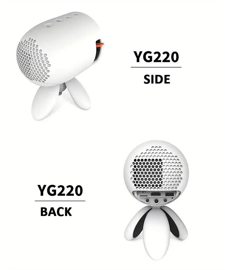yg220 home led mini projector built in speaker smart portable childrens projector can be connected to the computer u disk set top box dvd memory cards audio and other equipment gifts boys girls children birthday students details 16