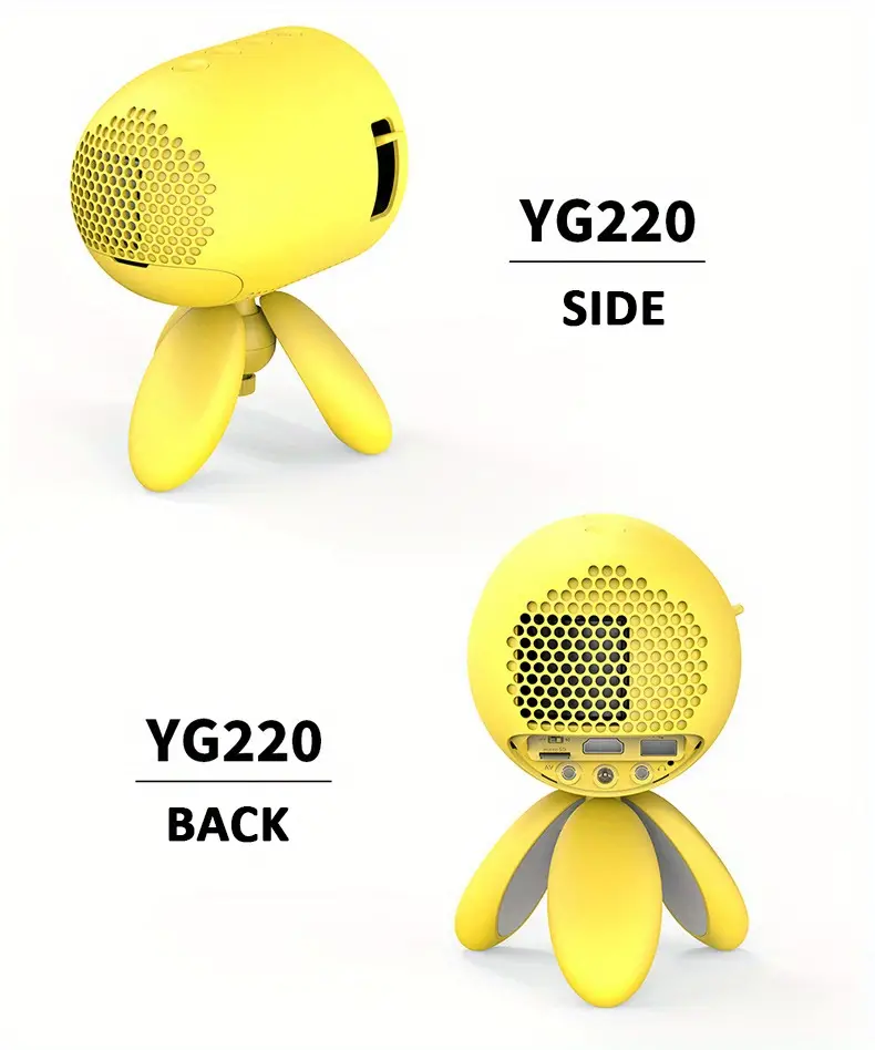 yg220 home led mini projector built in speaker smart portable childrens projector can be connected to the computer u disk set top box dvd memory cards audio and other equipment gifts boys girls children birthday students details 14