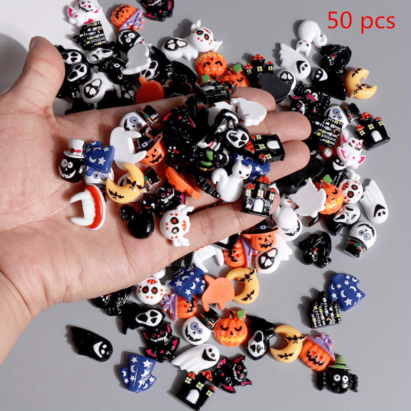 50 Pieces Nail Gummy Bear Charms, Resin Flatbacks Candy Bear Charms for Slime Nails DIY Craft Scrapbooking Phone Case Doll House Stationery Box