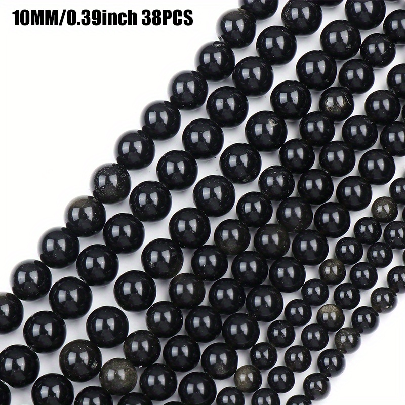 Black Obsidian Beads 4mm-12mm For Jewelry Making DIY Bracelets Necklace