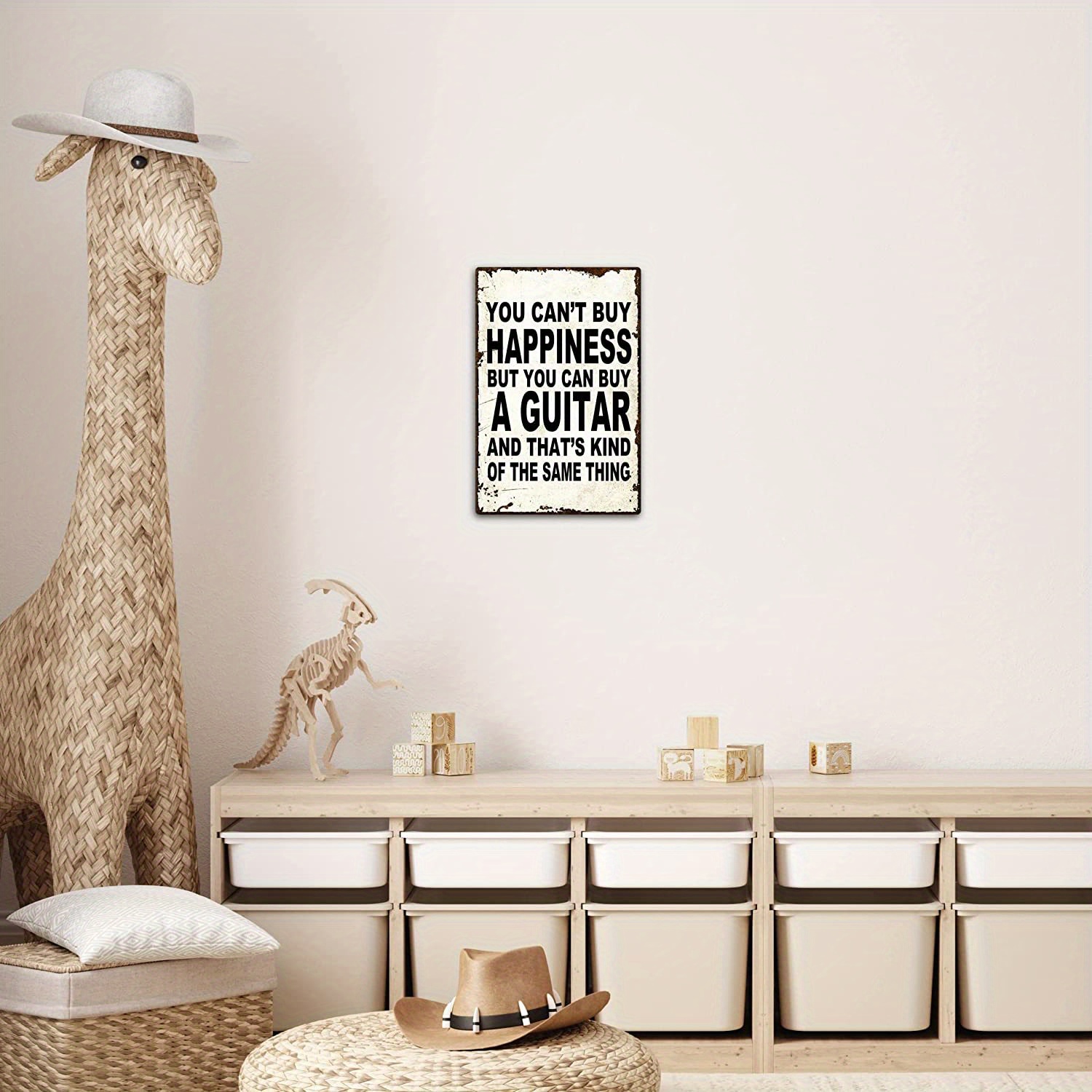 Inspirational Quote Wall Decal 't Buy Happiness Buy A Guitar - Temu