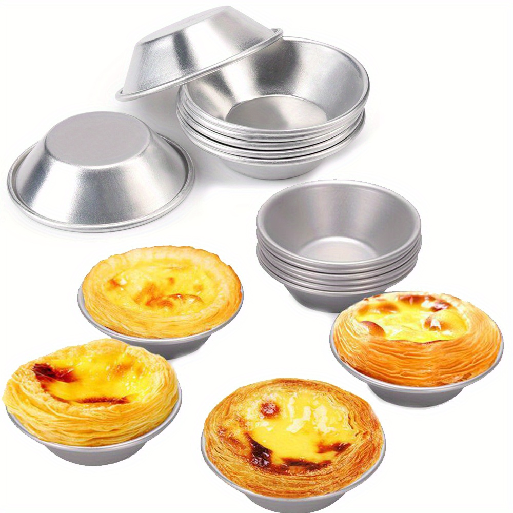 10 20pcs egg tart molds aluminum alloy   non stick mini pie pans pudding molds baking tools kitchen gadgets kitchen accessories home kitchen items details 5