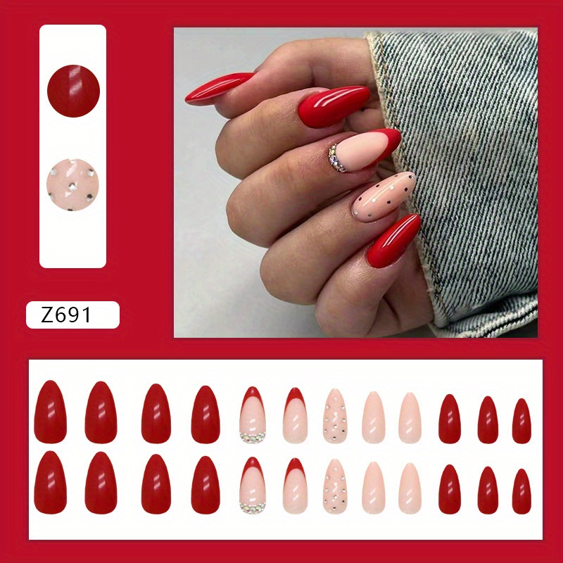 Red Nail Design With Spots | Red nails, Red nail designs, Feather nails