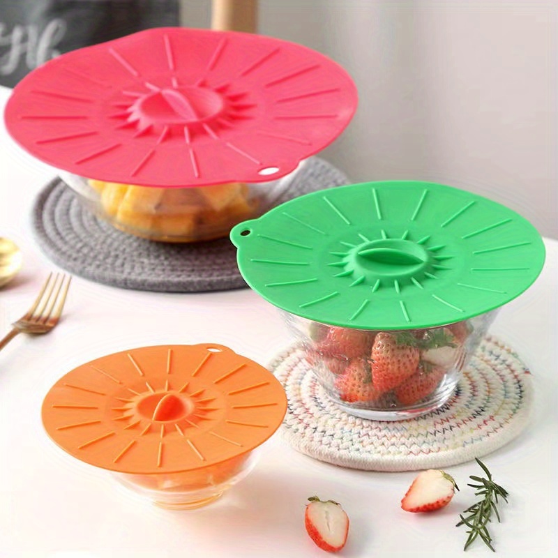 Silicone Suction Lids, Microwave Covers (Set of 5, Various Sizes