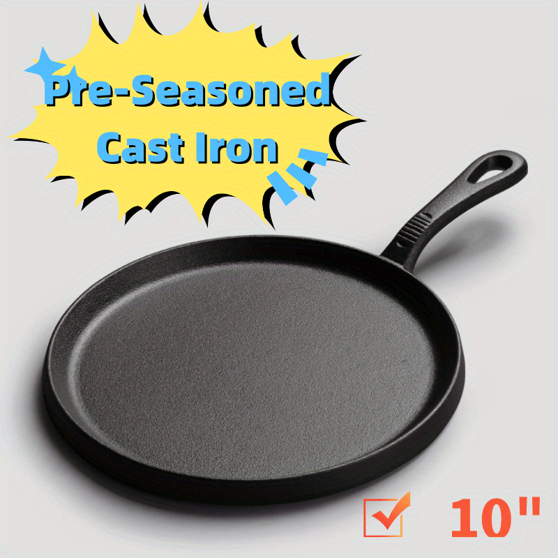 Pre-Seasoned Cast Iron Appe Pan – Flat Base-Gas/Electric/Induction