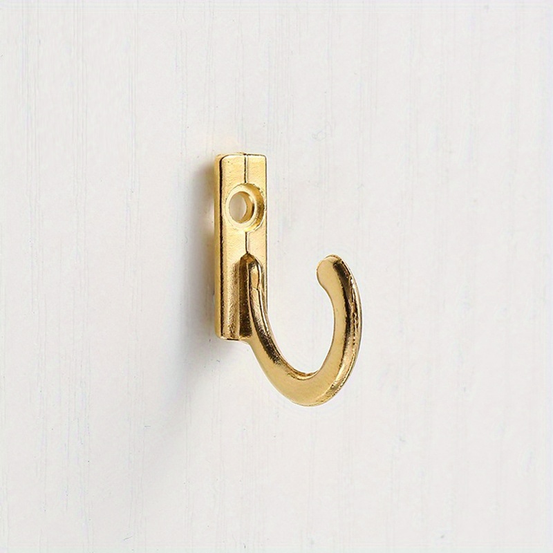 Wall Hooks,Vintage Coat Hooks, Wall Mount Double Prong Robe Hook, Antique  Carved Brass Coat Hook Clothes Hook Hangers Towel Rack, Brushed, Drilling,  Bathroom Accessories : : Home