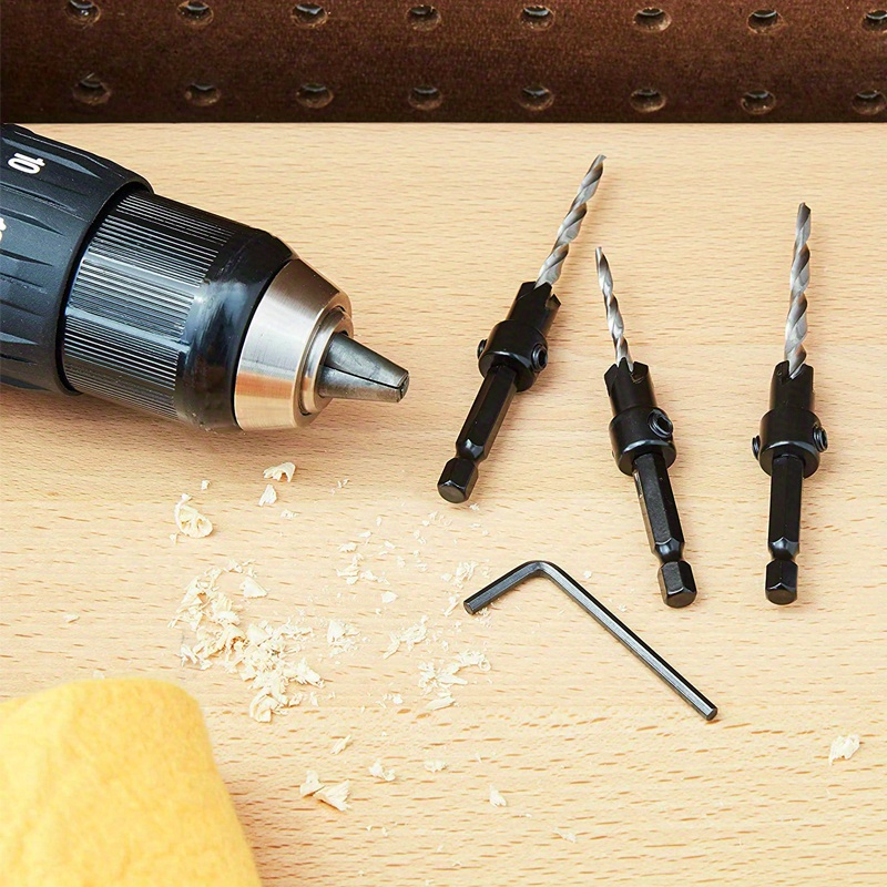 Premium Countersink Drill Bit Set Upgrade Woodworking Temu