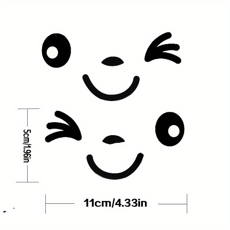 Image of 2pcs Cute Cartoon Car Stickers For Motorcycle Wagon Truck Suv Laptop Stickers Car Rearview Mirror Stickers For Rearview
