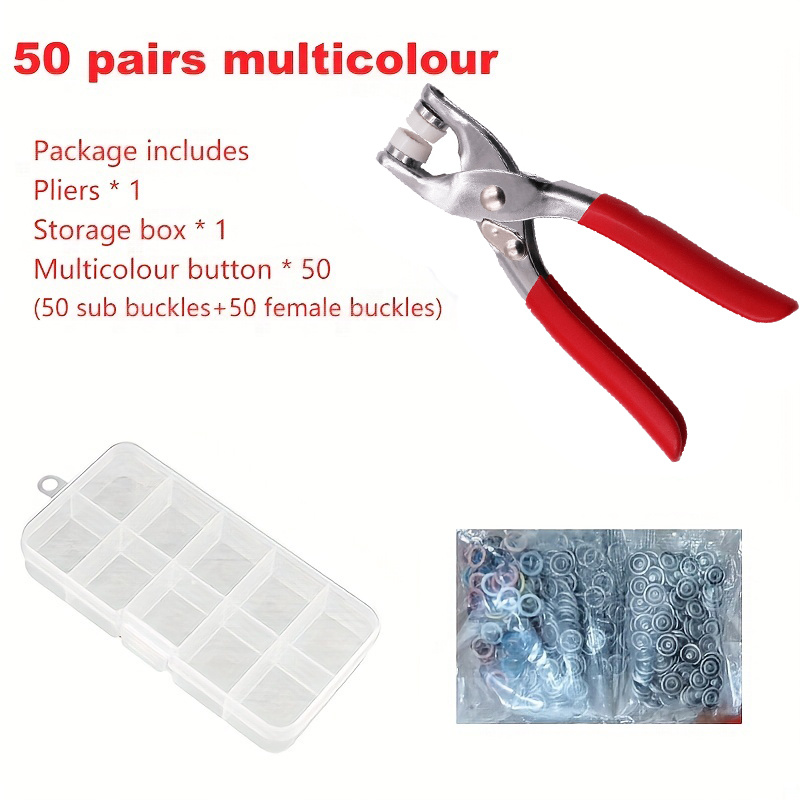 AllTopBargains Eyelet Grommet Pliers Hole Punch Steel Fabric Paper Canvas Setter Repairing Kit